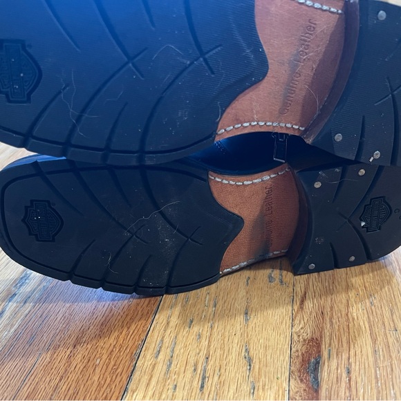 NWOT Harley DavidsonBlack Leather Ankle Boots - Picture 3 of 3